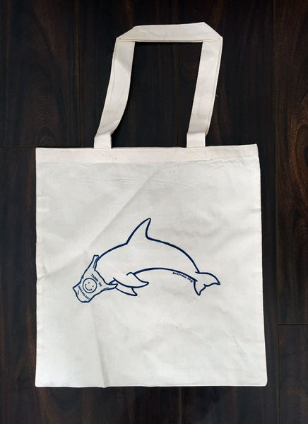 Dolphin Love plain shopping bag